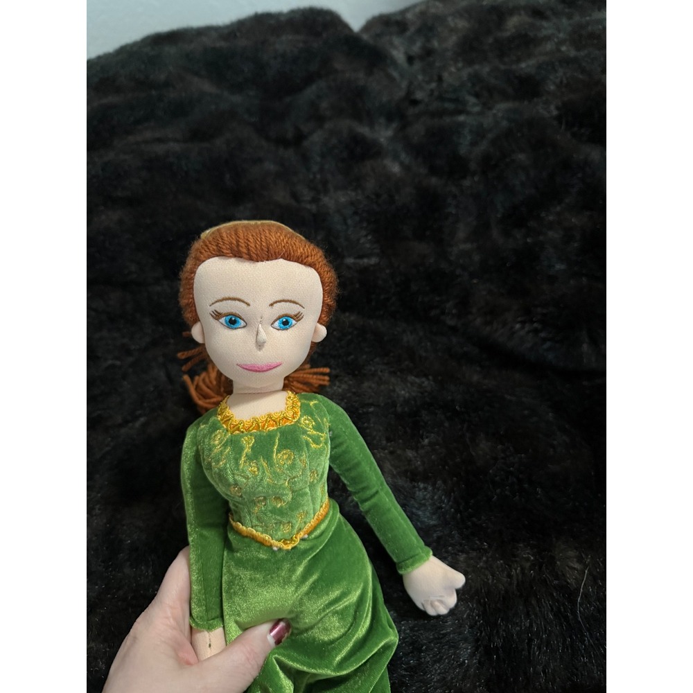 Universal Studios Shrek Princess Fiona Plush Doll Green Velvet Dress 2003